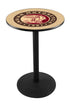 L214 - 36"" Black Wrinkle Indian Motorcycle Pub Table.