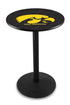 Holland Bar Stool Black Wrinkle Iowa NCAA Sports Team Logo Pub Table L214 - 36""
