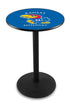 L214 - 36"" Black Wrinkle Kansas Pub Table