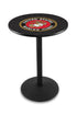 L214 - 36"" Black Wrinkle U.S. Marines Pub Table