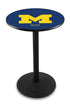 L214 - 36"" Black Wrinkle Michigan Pub Table