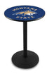 L214 - 36"" Black Wrinkle Montana State Pub Table