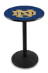 L214 - 36"" Black Wrinkle Notre Dame (ND) Pub Table