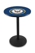 L214 - 36"" Black Wrinkle U.S. Navy Pub Table