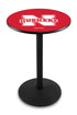 L214 - 36"" Black Wrinkle Nebraska Pub Table