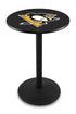 Holland Bar Stool Sports Team Wrinkle Pittsburgh Penguins Pub Table - 36"" Black