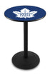 Holland Bar Stool Co. Sports Team L214 - 36"" Black Wrinkle Toronto Maple Leafs Pub Table