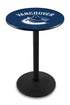 Holland Bar Stool Co. Sports Team L214 - 36"" Black Wrinkle Vancouver Canucks Pub Table