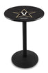 Holland Bar Stool Co Sports Team L214 - 36"" Black Wrinkle Vanderbilt Pub Table