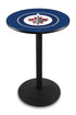 Holland Bar Stool Co. Sports Team L214 - 36"" Black Wrinkle Winnipeg Jets Pub Table