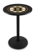 L214 - 42"" Black Wrinkle Boston Bruins Modern Pub Table