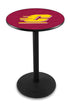 L214 - 42"" Black Wrinkle Central Michigan Pub Table