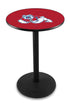 L214 - 42"" Black Wrinkle Fresno State Pub Table