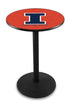 L214 - 42"" Black Wrinkle Illinois Pub Table