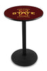 L214 - 42"" Black Wrinkle Iowa State Pub Table