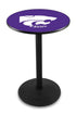 L214 - 42"" Black Wrinkle Kansas State Pub Table