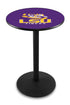 L214 - 42"" Black Wrinkle Louisiana State Pub Table