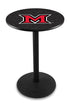 L214 - 42"" Black Wrinkle Miami (OH) Pub Table