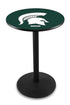 L214 - 42"" Black Wrinkle Michigan State Pub Table