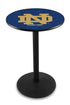 L214 - 42"" Black Wrinkle Notre Dame (ND) Pub Table