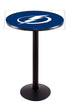 Holland Bar Stool Co. Sports Team L214 - 42"" Black Wrinkle Tampa Bay Lightning Pub Table