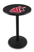 Holland Bar Stool Co Sports Team L214 - 42"" Black Wrinkle Washington State Pub Table