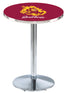 Holland Bar Stool L214 - 36"" Chrome Arizona State Pub Table with Sparky Logo