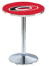 L214 - 36"" Chrome Carolina Hurricanes Modern Pub Table