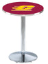 L214 - 36"" Chrome Central Michigan Pub Table