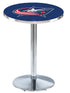 L214 - 36"" Chrome Columbus Blue Jackets Pub Table