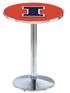 L214 - 36"" Chrome Illinois Pub Table