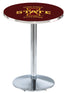 L214 - 36"" Chrome Iowa State Pub Table