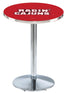 L214 - 36"" Chrome Louisiana-Lafayette Pub Table