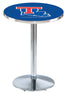 L214 - 36"" Chrome Louisiana Tech Pub Table