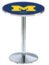 L214 - 36"" Chrome Michigan Pub Table