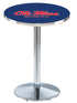 L214 - 36"" Chrome Ole' Miss Pub Table