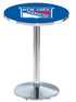 Holland Bar Stool Sports Team Chrome New York Rangers Pub Table - 36""