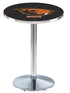 L214 - 36"" Chrome Oregon State Pub Table