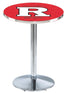 L214 - 36"" Chrome Rutgers Pub Table