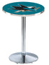 Holland Bar Stool Co. Sports Team L214 - 36"" Chrome San Jose Sharks Pub Table