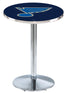 L214 - 36"" Chrome St Louis Blues Pub Table