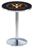 Holland Bar Stool Co Sports Team L214 - 36"" Chrome Virginia Military Institute Pub Table