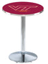 Holland Bar Stool Co Sports Team L214 - 36"" Chrome Virginia Tech Pub Table