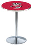 L214 - 36"" Chrome Wisconsin ""Badger"" Pub Table