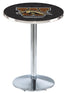 Holland Bar Stool Co Sports Team L214 - 36"" Chrome Western Michigan Pub Table