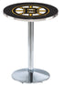 L214 - 42"" Chrome Boston Bruins Modern Pub Table