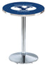 L214 - 42"" Chrome Brigham Young Pub Table