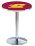 L214 - 42"" Chrome Central Michigan Pub Table