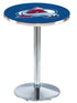 L214 - 42"" Chrome Colorado Avalanche Pub Table