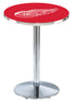 L214 - 42"" Chrome Detroit Red Wings Pub Table